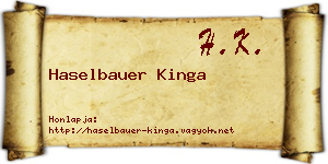 Haselbauer Kinga névjegykártya